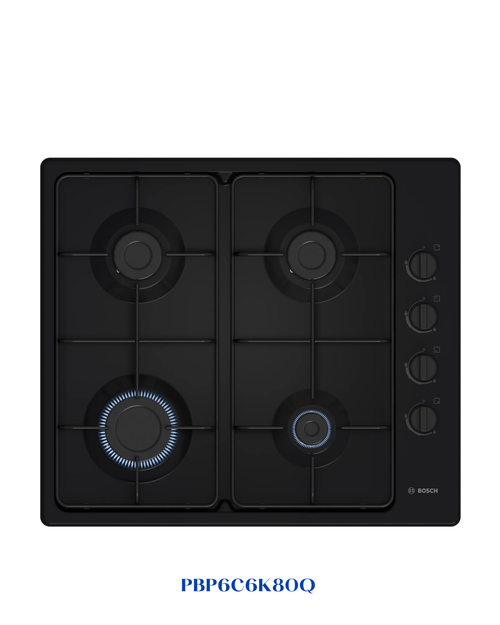 Bosch Series 2 Gas Hob 60 cm Enameled Steel Black