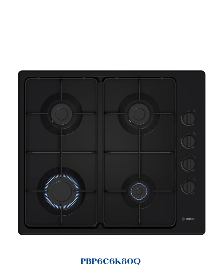 Bosch Series 2 Gas Hob 60 cm Enameled Steel Black