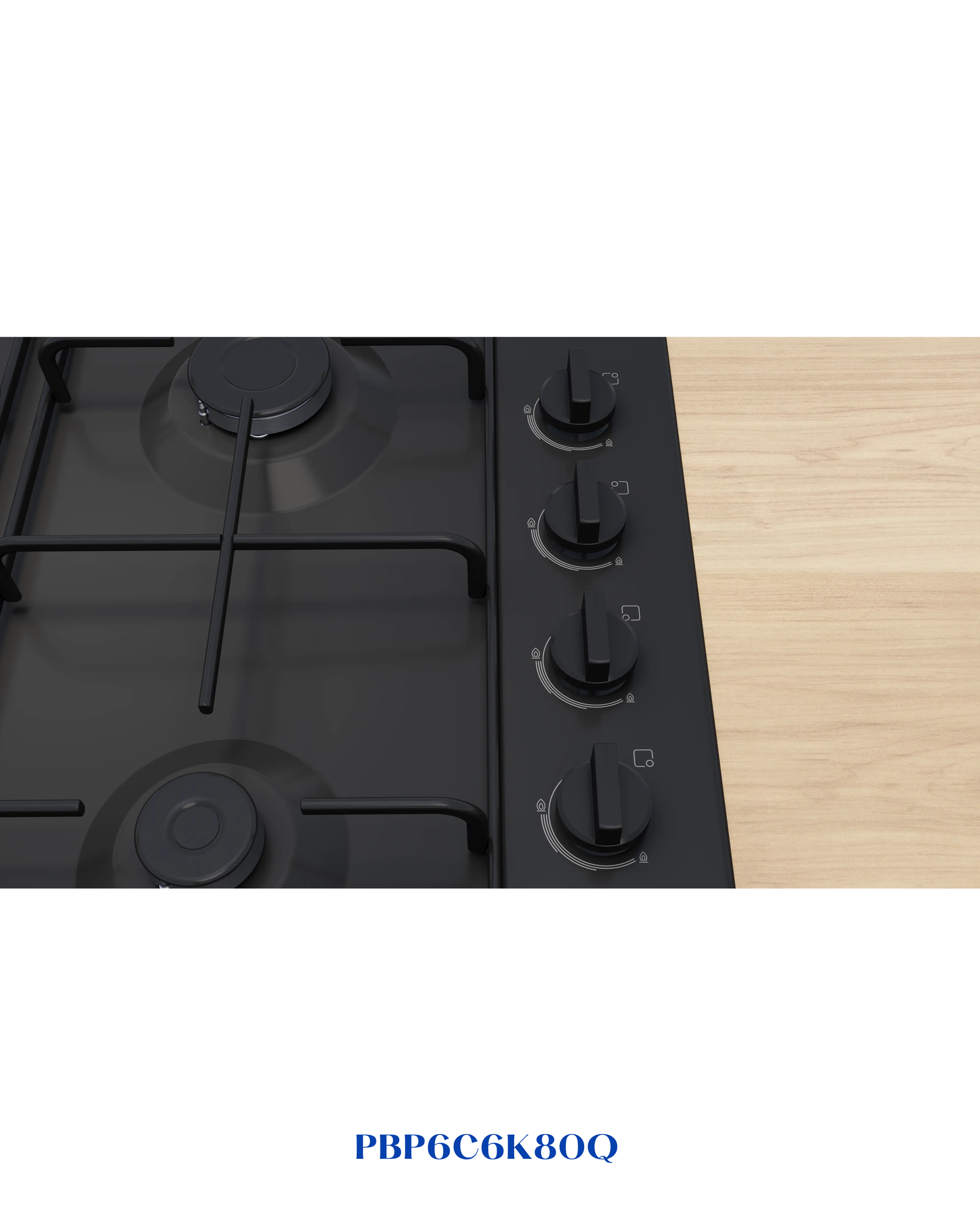Bosch Series 2 Gas Hob 60 cm Enameled Steel Black