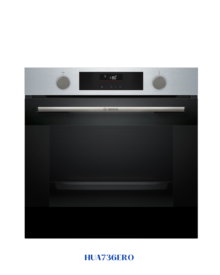 Bosch Series 4 Built-in Oven with Added Steam Function 60 × 60 cm Stainless Steel 3400W 76L