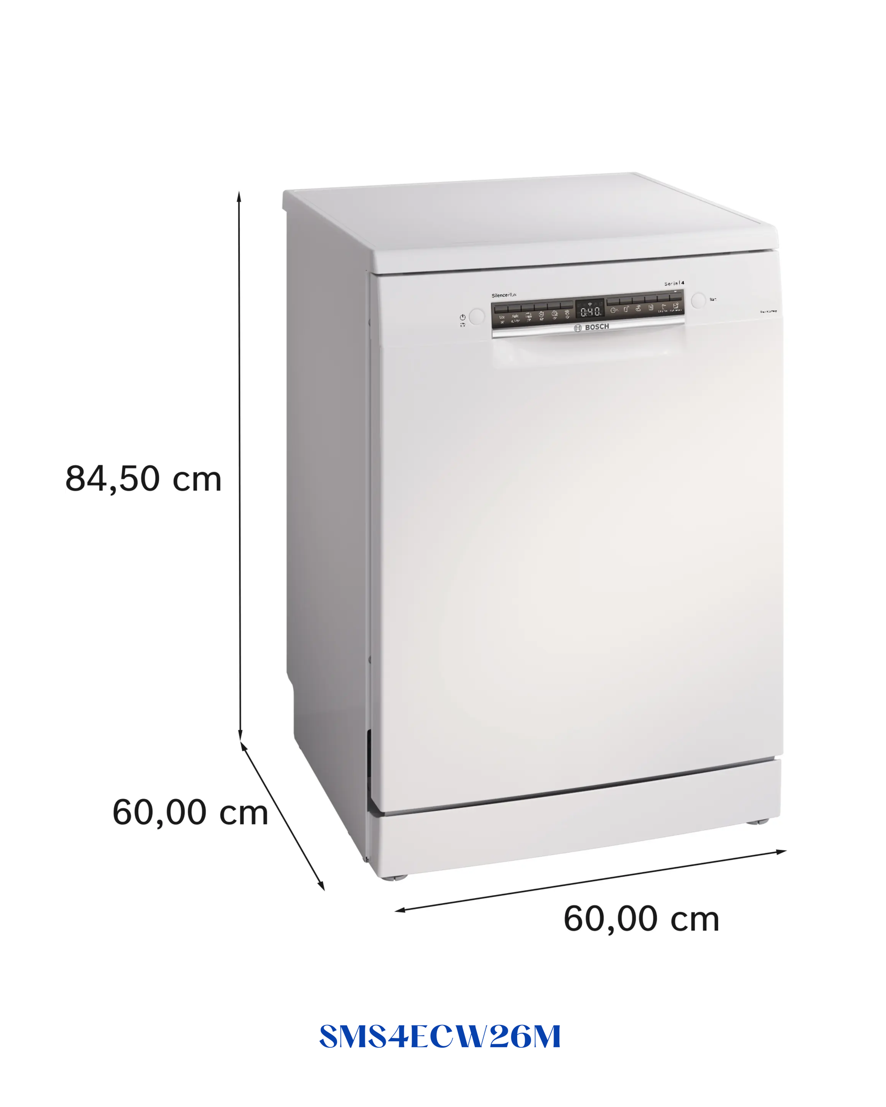 Bosch Series 4 Free-Standing Dishwasher 60 cm White 14 Place Setting