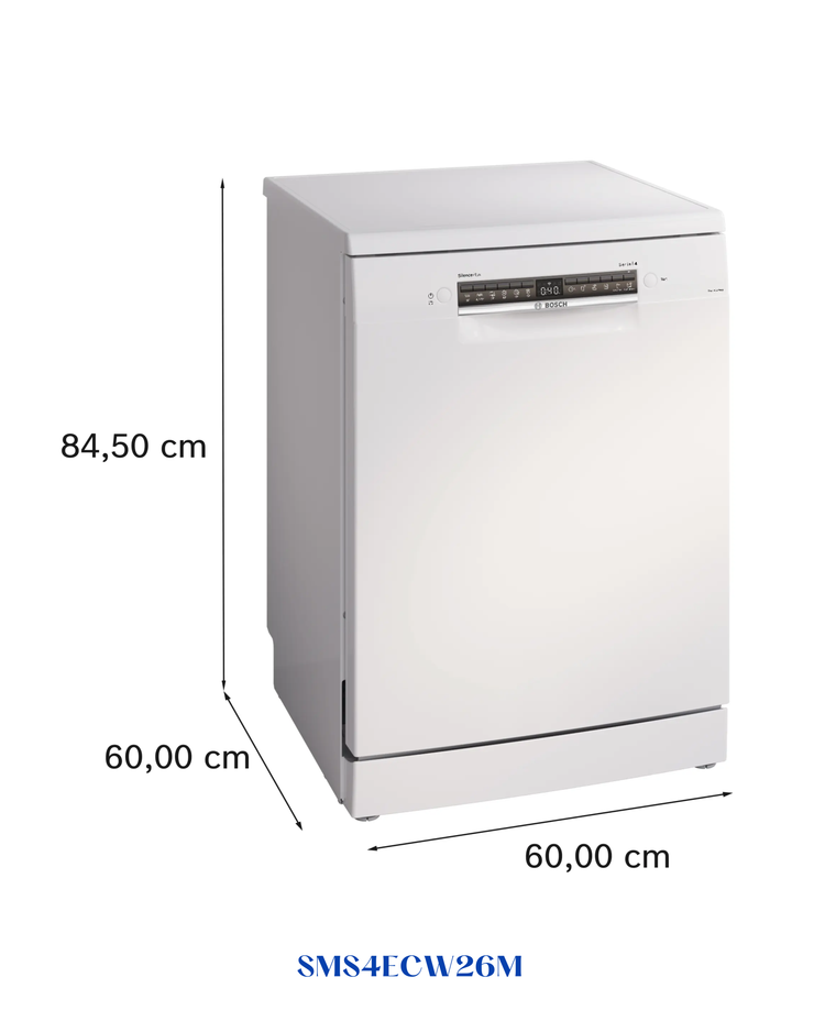 Bosch Series 4 Free-Standing Dishwasher 60 cm White 14 Place Setting