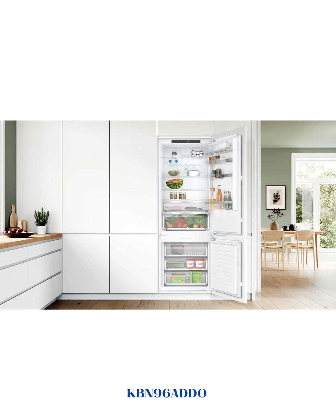 Bosch Series 6 Built-in Fridge-Freezer with Freezer at Bottom 193.5 × 70.8 cm 381L