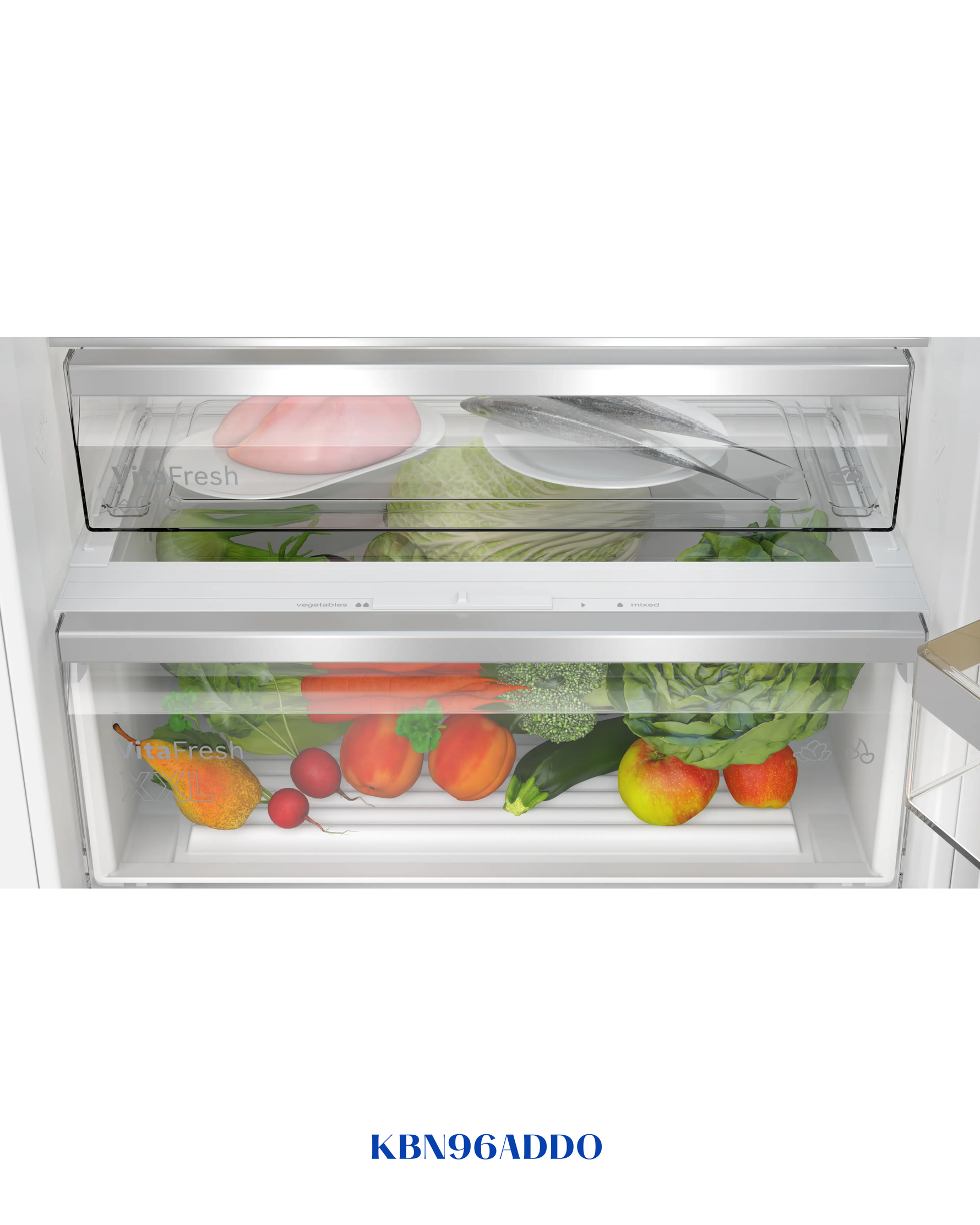 Bosch Series 6 Built-in Fridge-Freezer with Freezer at Bottom 193.5 × 70.8 cm 381L