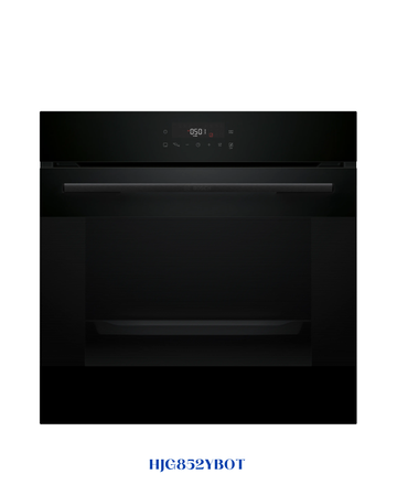 Bosch Series 6 فرن كهربائي بلت إن أسود 76 لتر HJG852YB0T