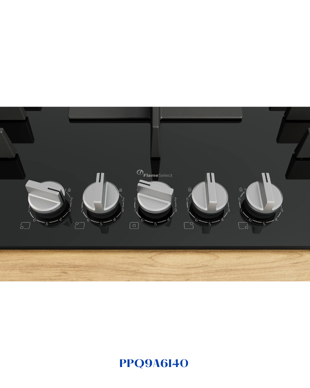Bosch Series 6 Gas Hob 90 cm Tempered Glass Black
