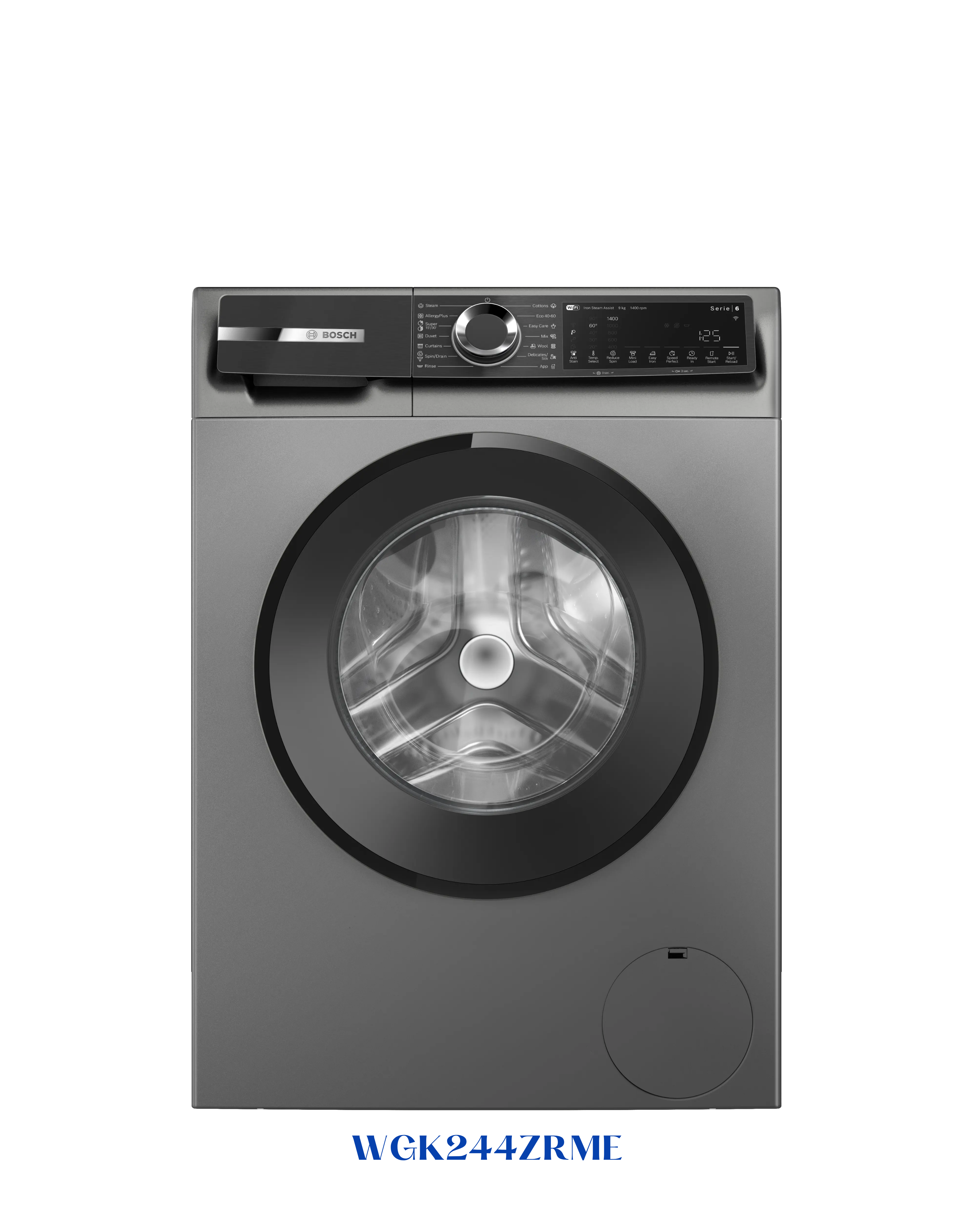 Bosch Series 6 Washing Machine, Frontloader Fullsize 9 kg 1400 rpm