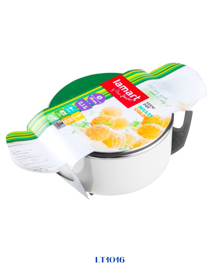 LAMART NON-STICK CASSEROLE WITH LID 20 CM 2.7L