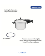 LAMART LTDSD5T CUIRE GASKET FOR PRESSURE COOKER 22CM