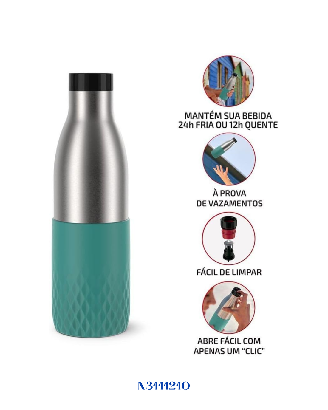 TEFAL BLUDROP HYDRATION BOTTLE 0.7L