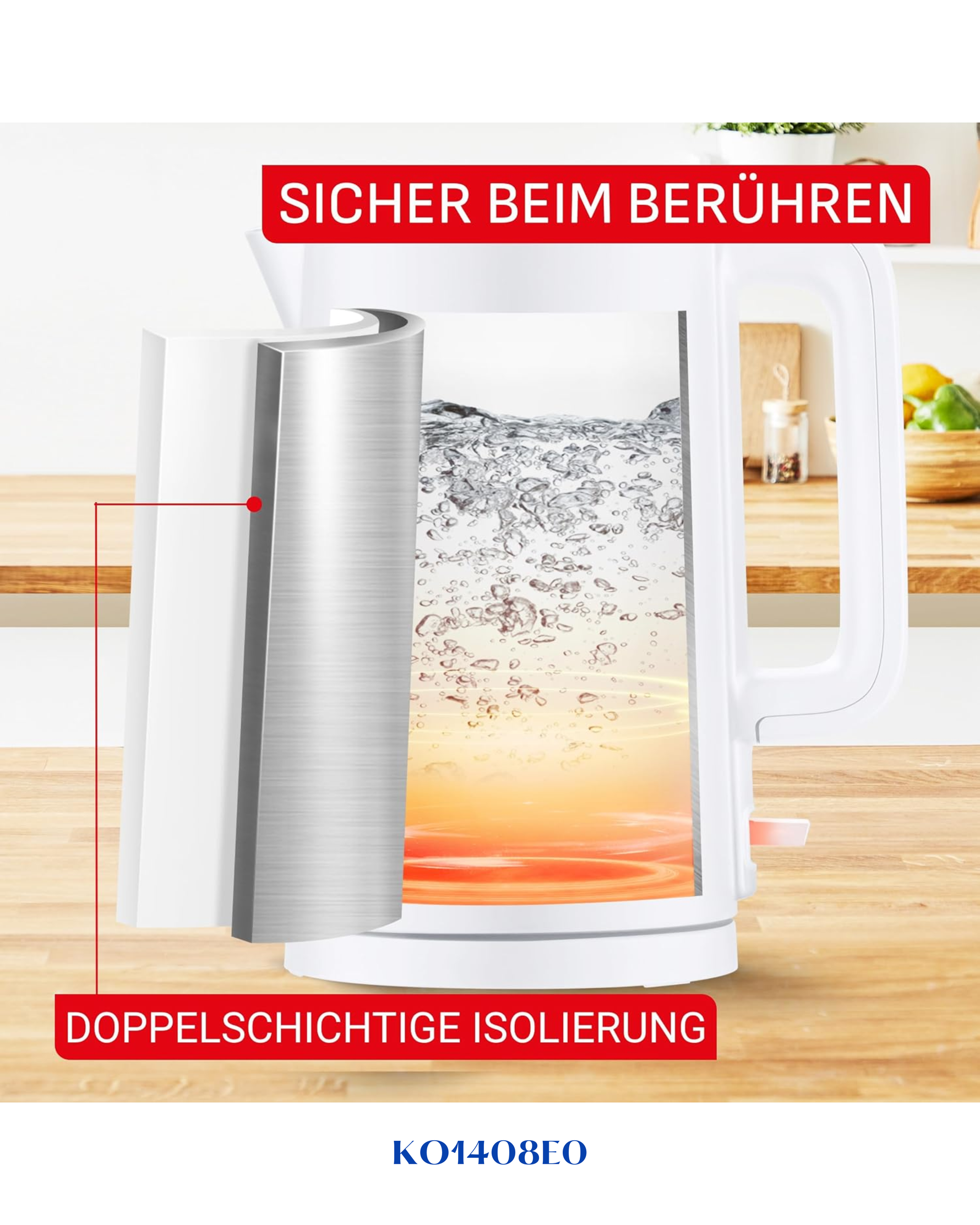 TEFAL THERMO PROTECT DOUBLE LAYER KETTLE STAINLESS STEEL 1.5L