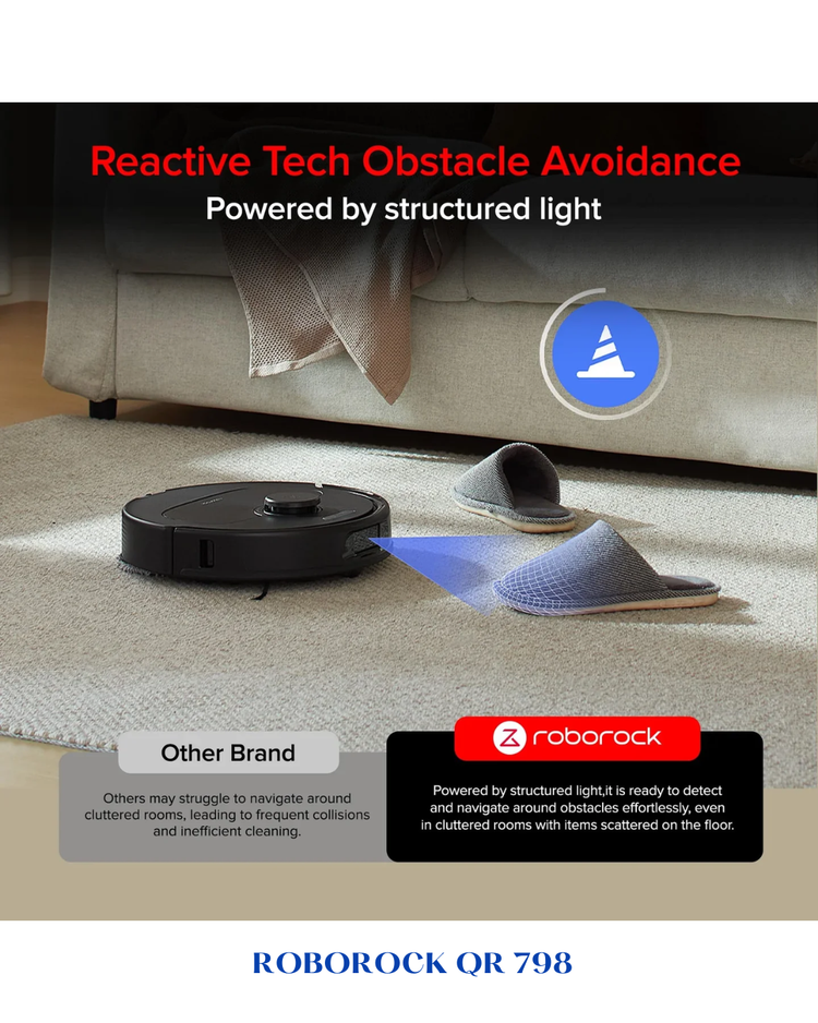 Roborock QR 798 Robot Vacuum & Mop 10,000Pa