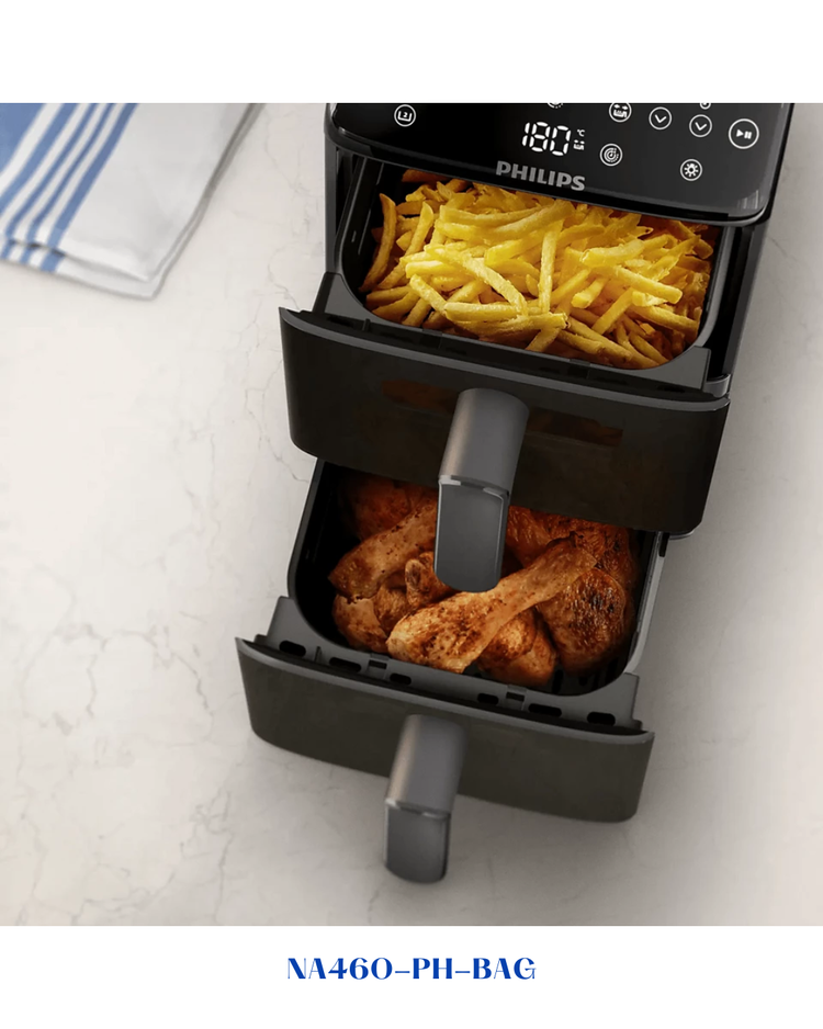 PHILIPS 4000 SERIES STACKED DUAL BASKET AIRFRYER 2750W 10L