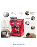 TRISA Barista Plus Espresso Machine Red 2300W 2.7L