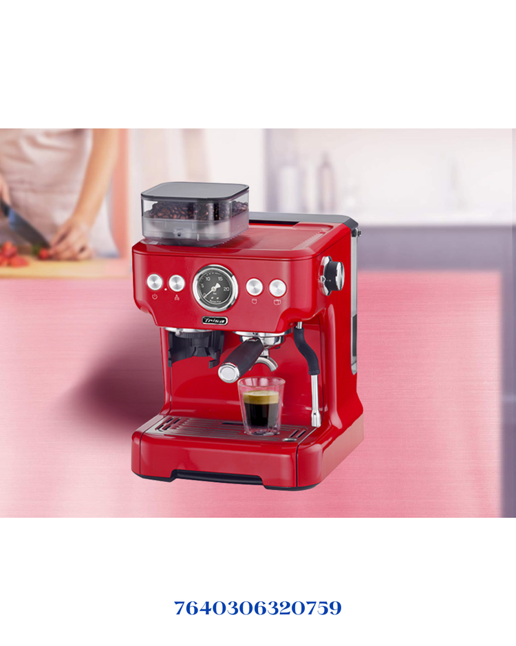 TRISA Barista Plus Espresso Machine Red 2300W 2.7L