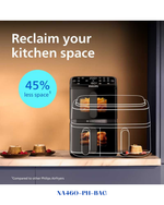 PHILIPS 4000 SERIES STACKED DUAL BASKET AIRFRYER 2750W 10L