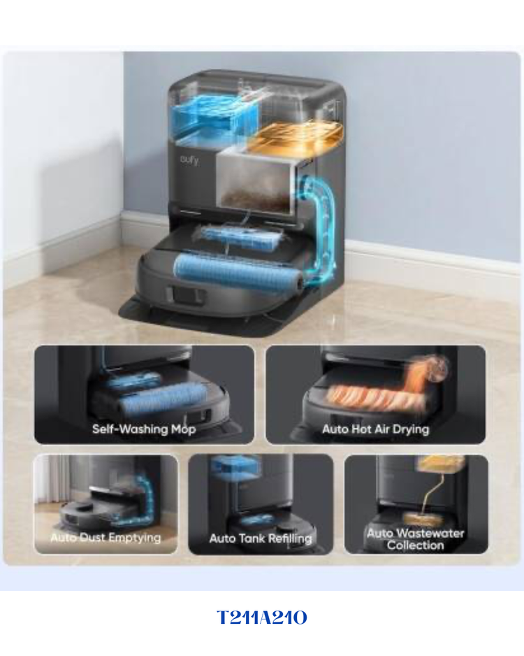 Eufy Omni C28 Robot Vacuum & Mop with All-in-One Station – 15,000Pa