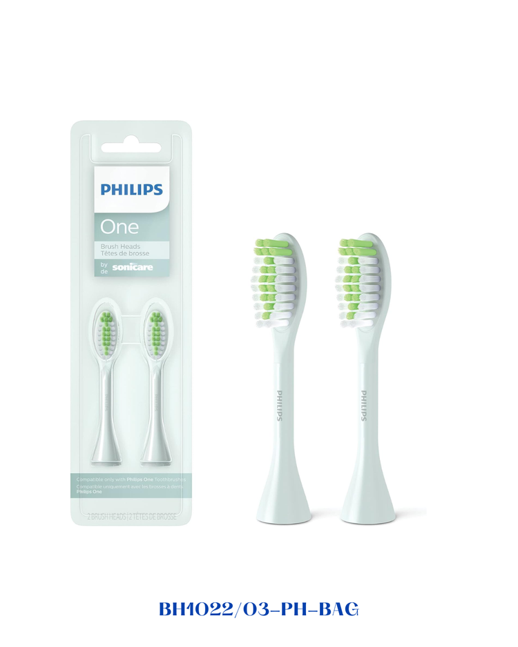Philips One by Sonicare 2-Pack Brush Heads – Mint