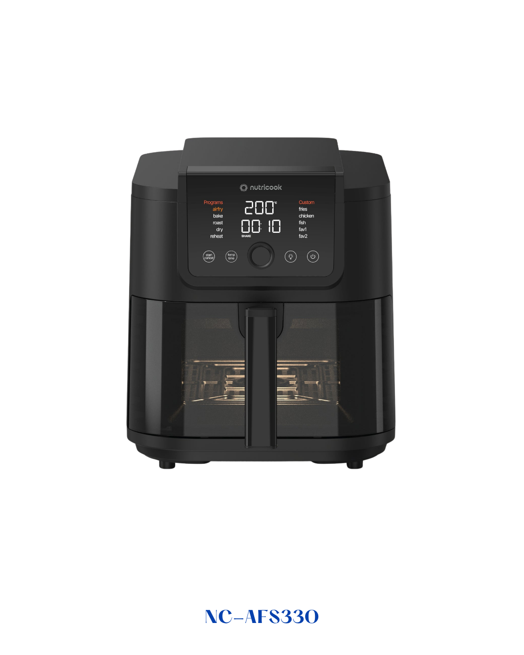 Nutricook Air Fryer Slim XXL 3 Black 1700W 8L - NC-AFS330