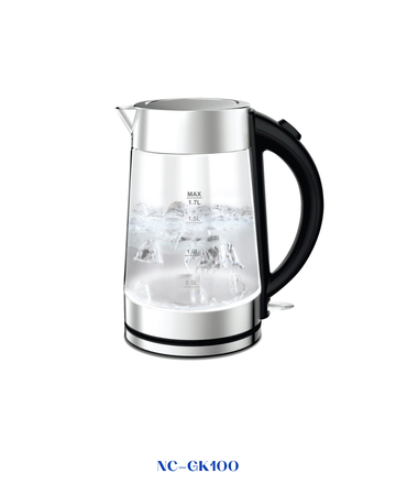 Nutricook Electric Glass Kettle - Silver 2200W 1.7L