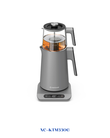 Nutricook 2-in-1 Kettle & Tea Maker - Gray 1500W 1.7L + 0.8L