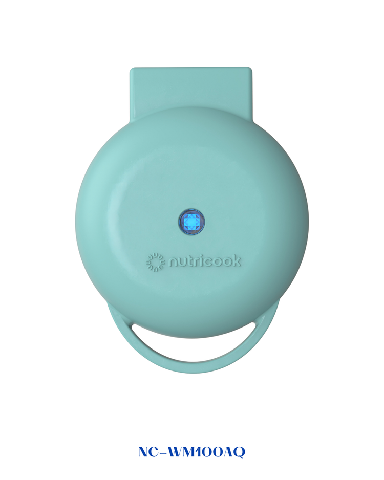 Nutricook Mini Waffle Maker - Aqua Marine 350–420W - NC-WM100AQ
