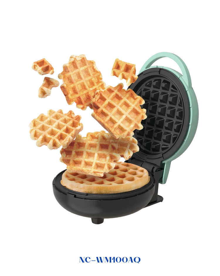 Nutricook Mini Waffle Maker - Aqua Marine 350–420W